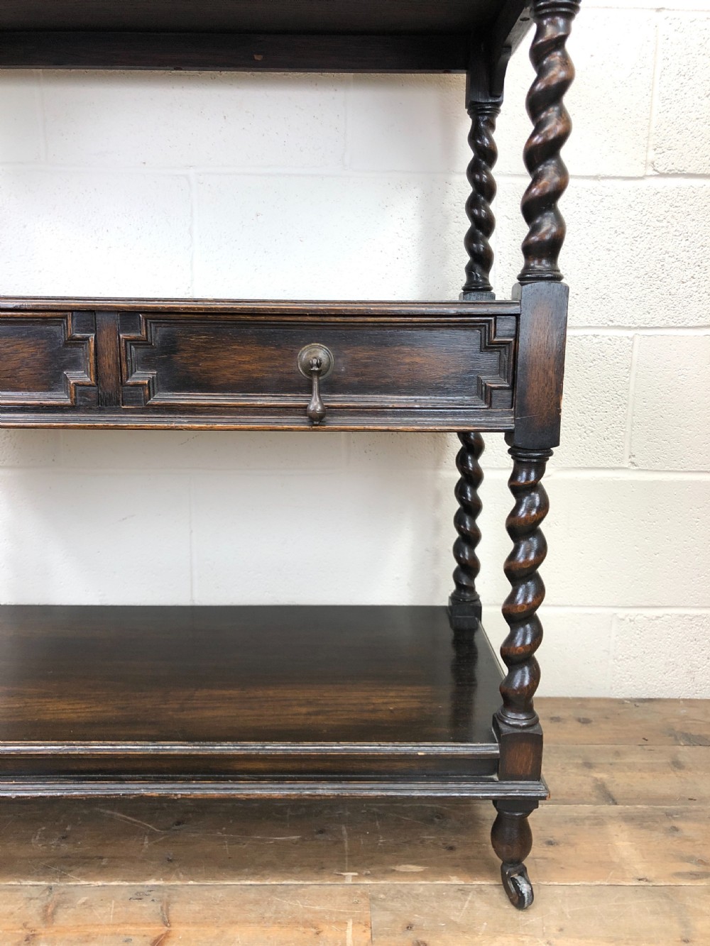 Antique Oak Three Tier Sideboard View IV
