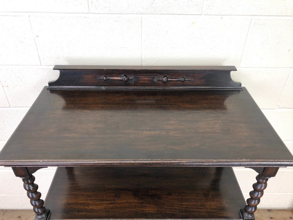 Antique Oak Three Tier Sideboard View VI