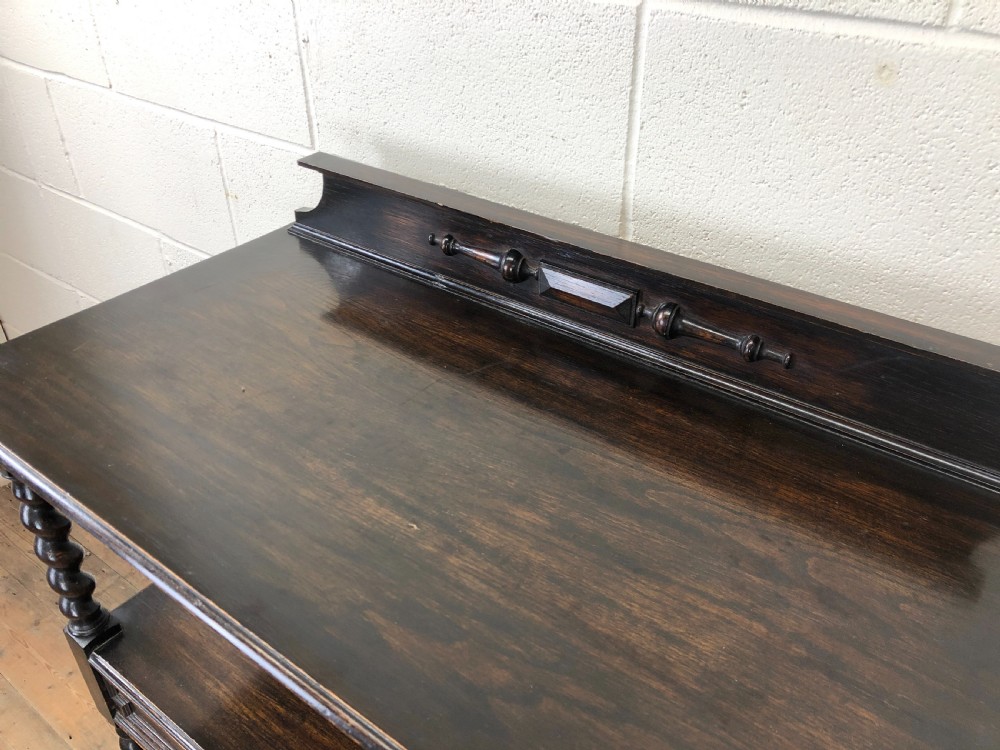Antique Oak Three Tier Sideboard View VII