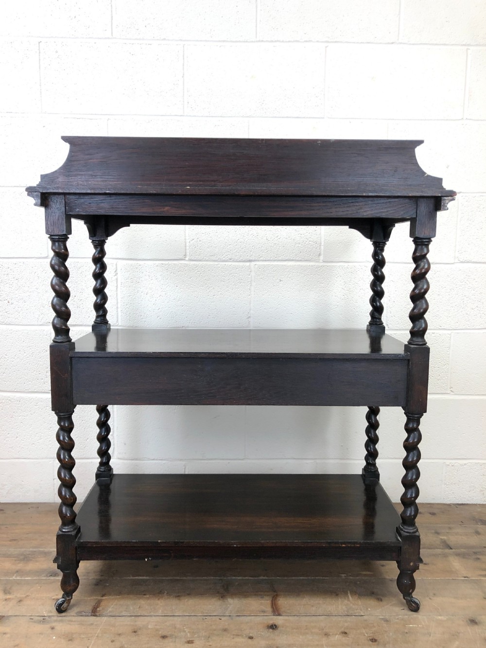 Antique Oak Three Tier Sideboard View XII