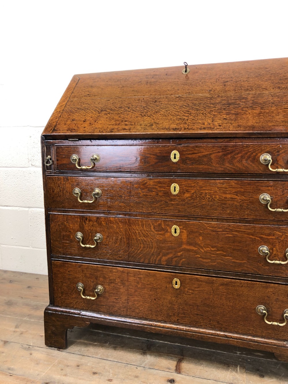 Early 19th Century Oak Fall Front Bureau View III