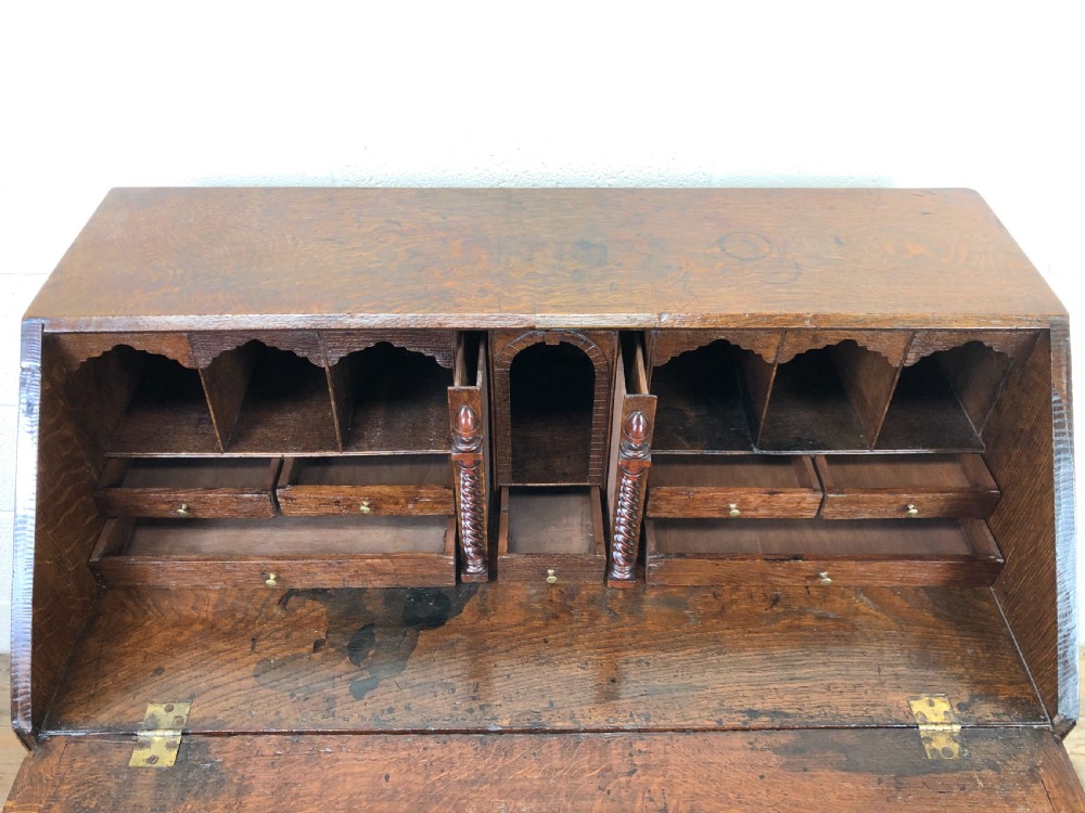Early 19th Century Oak Fall Front Bureau View VI