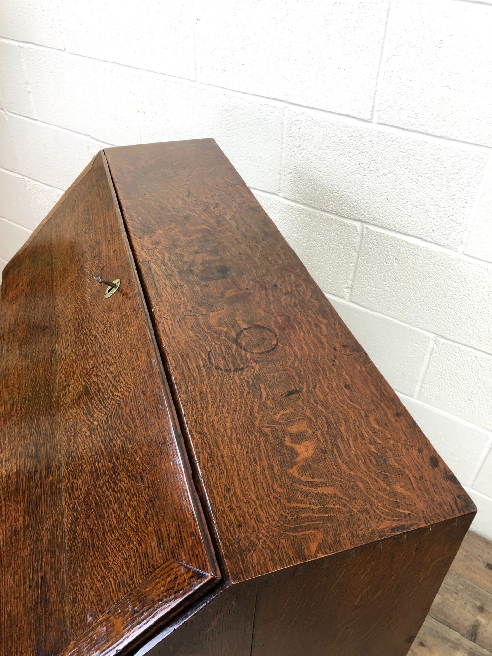 Early 19th Century Oak Fall Front Bureau View X