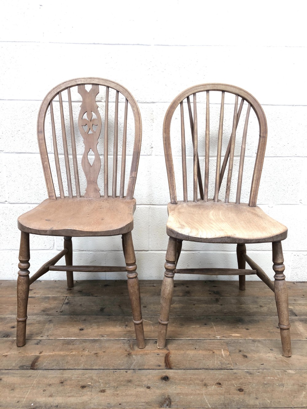Set of Four Antique Country Kitchen Chairs View IV