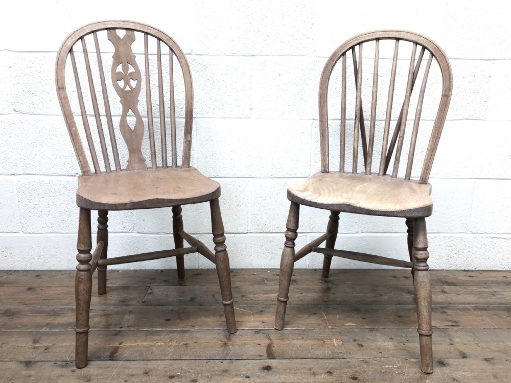 Set of Four Antique Country Kitchen Chairs View VII