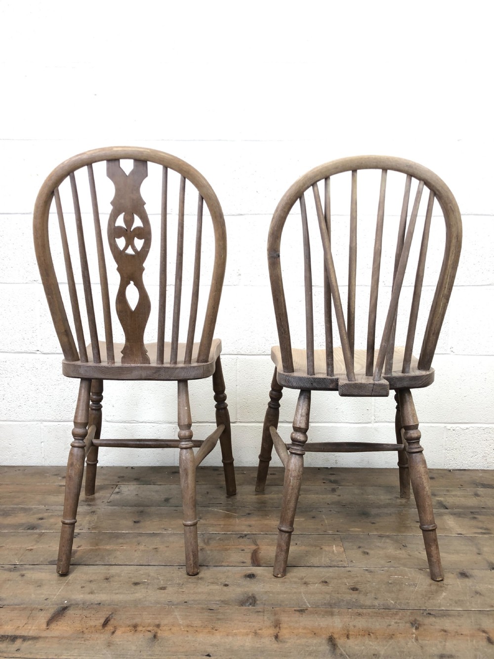 Set of Four Antique Country Kitchen Chairs View VIII