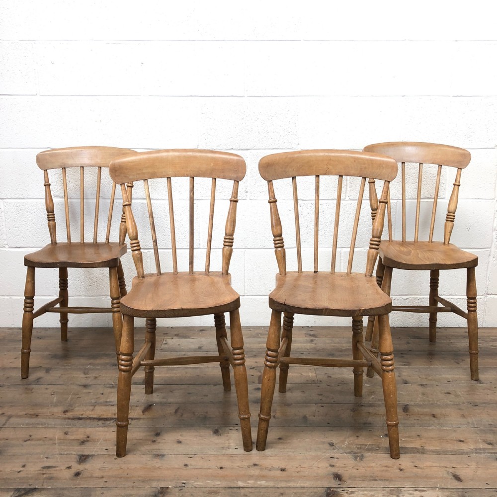 Set of Four Antique Kitchen or Dining Chairs