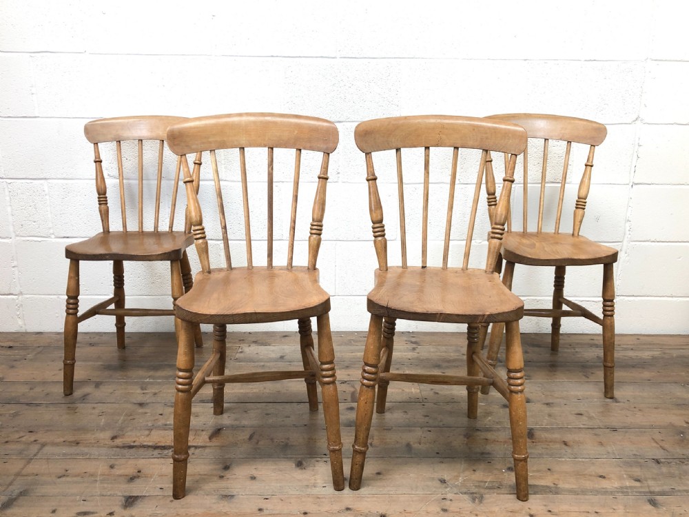 Set of Four Antique Kitchen or Dining Chairs View II