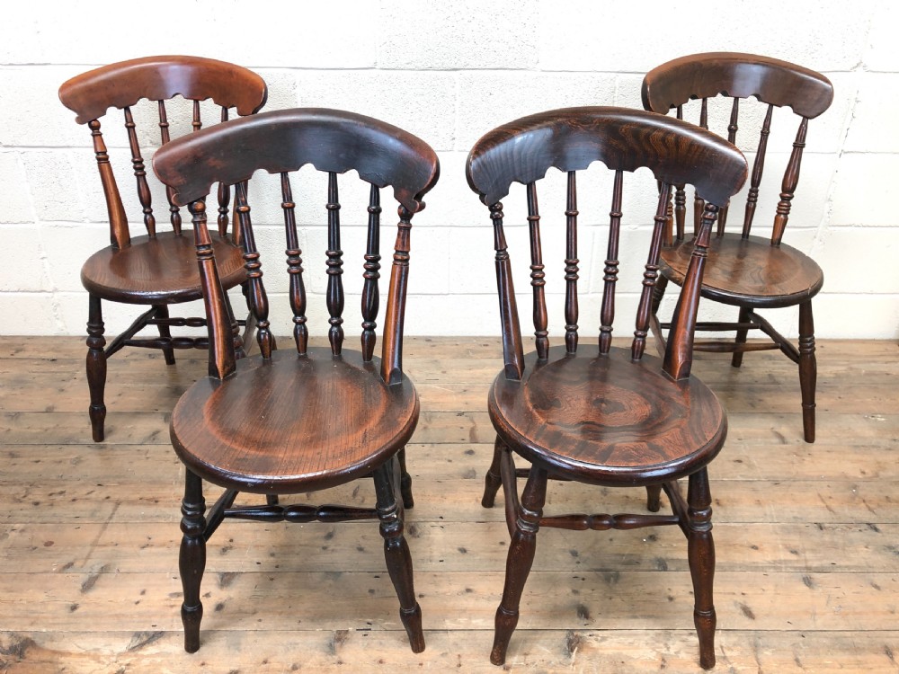Set of Four Antique Penny Dining Chairs  View II