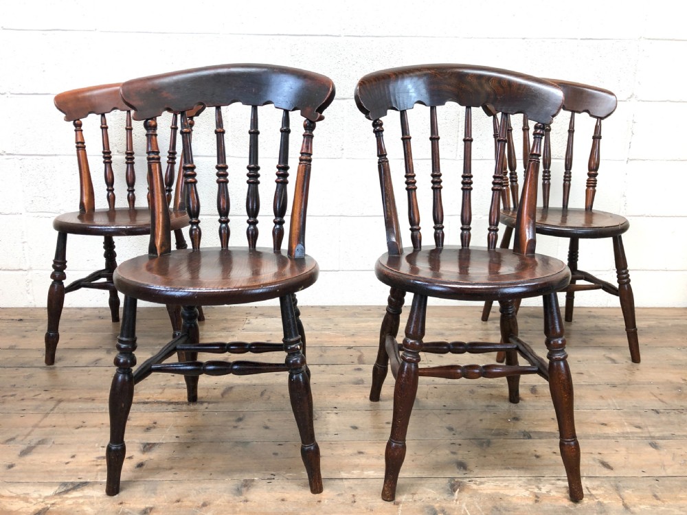 Set of Four Antique Penny Dining Chairs  View III