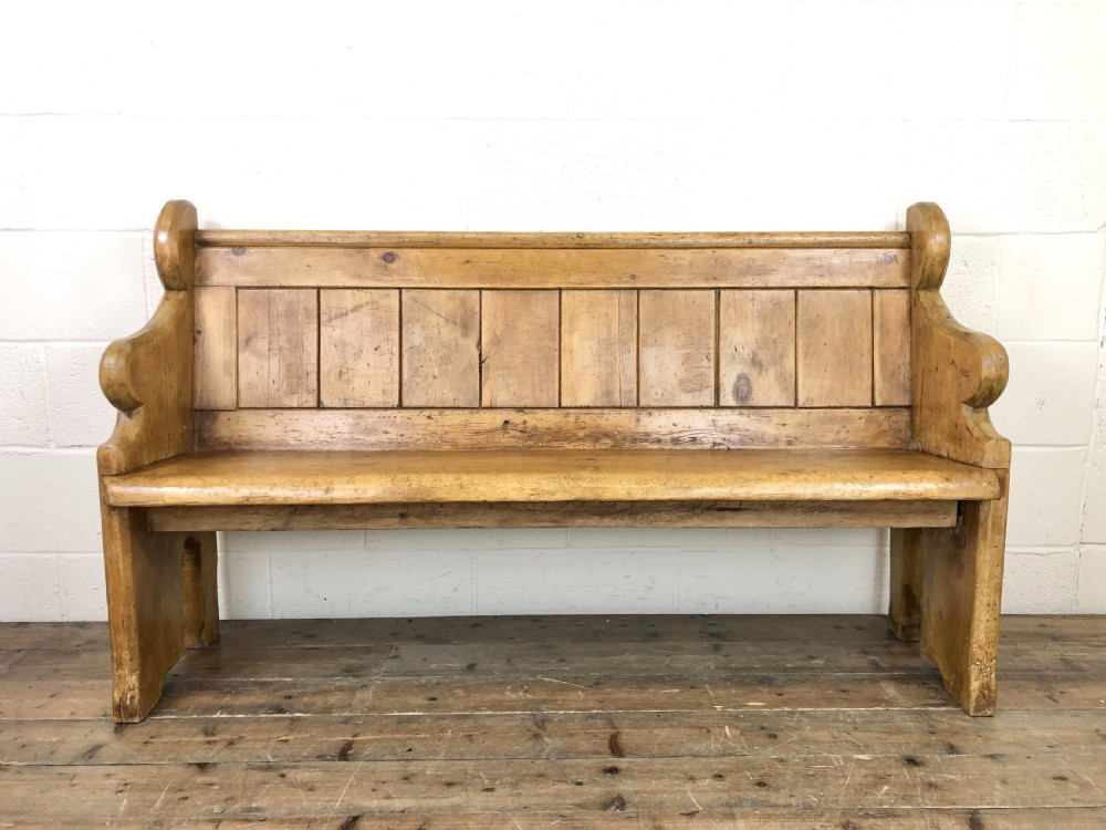 Antique Pine Pew Bench