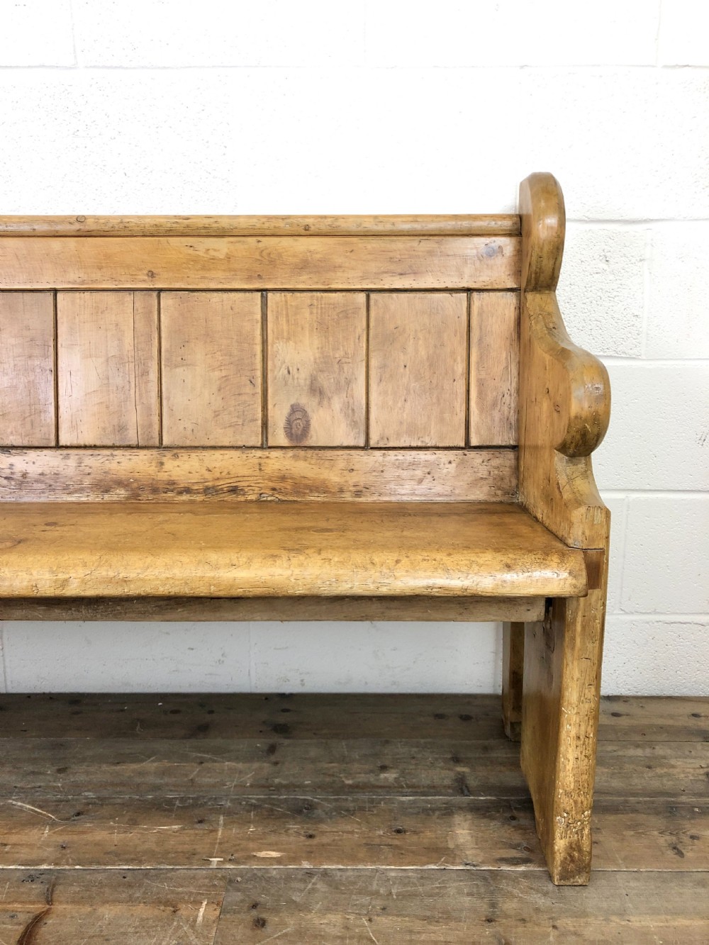 Antique Pine Pew Bench View III