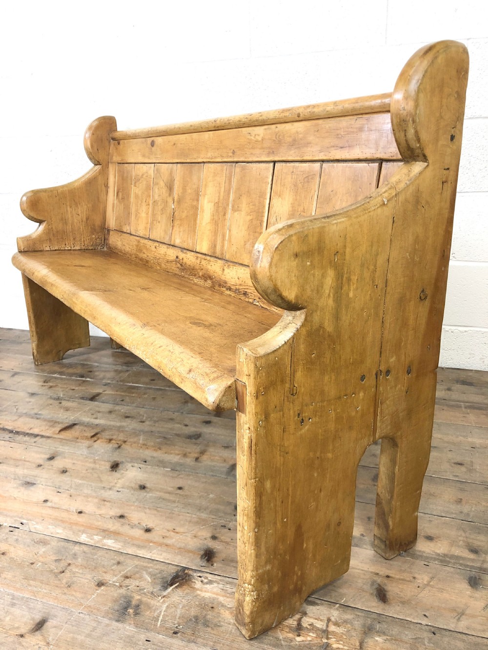 Antique Pine Pew Bench View VII