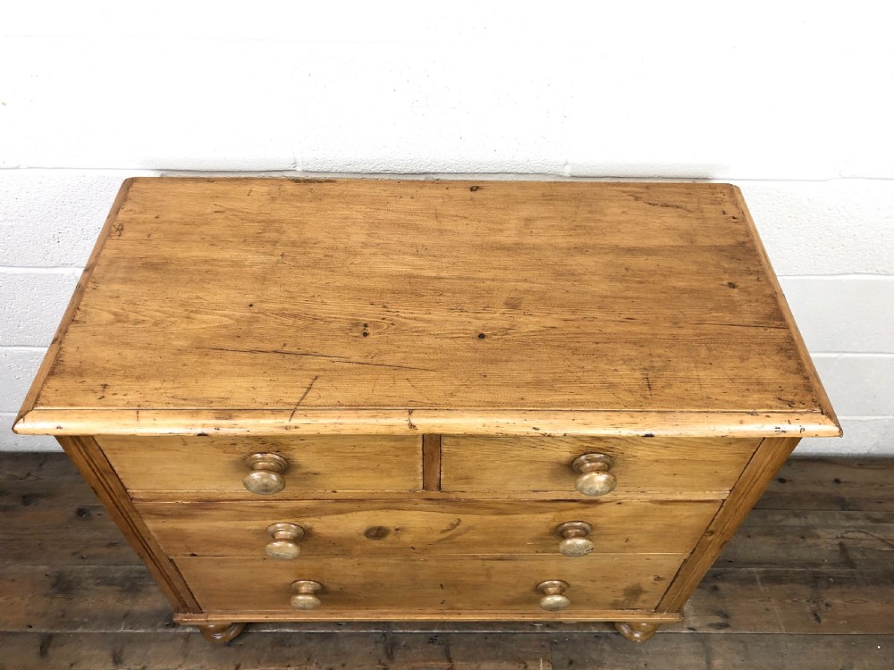 Antique Straight Front Pine Chest of Drawers View IV