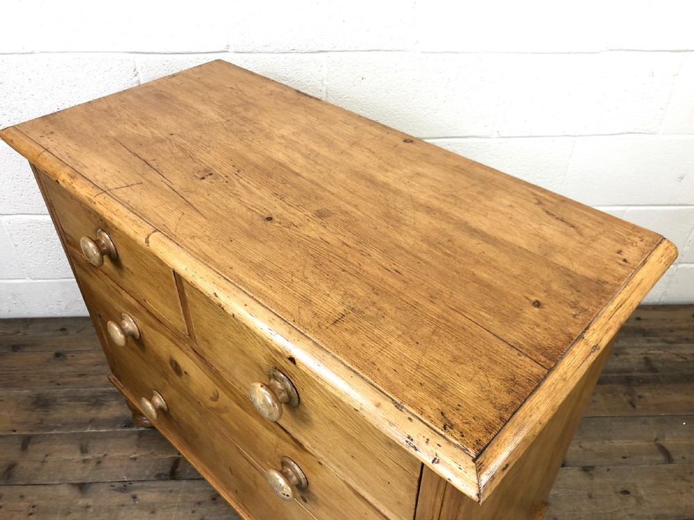 Antique Straight Front Pine Chest of Drawers View VI