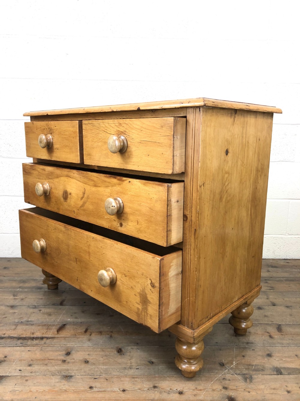 Antique Straight Front Pine Chest of Drawers View VII