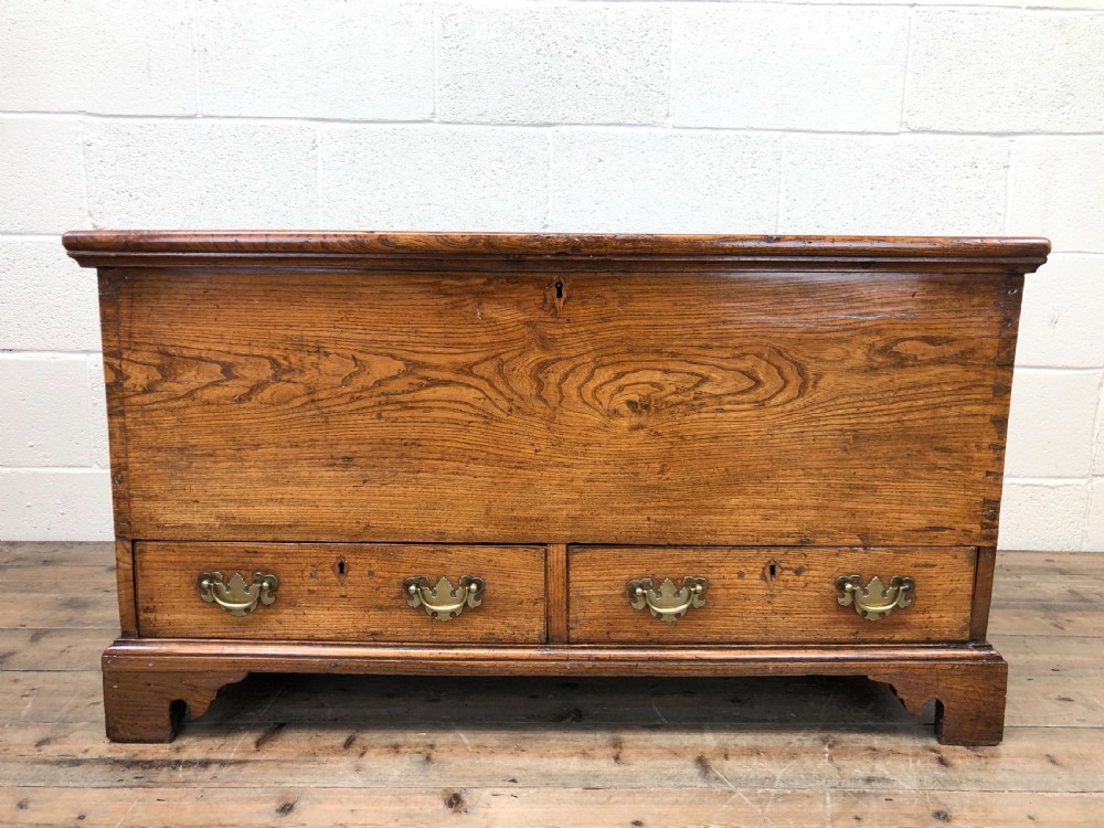 18th Century Elm Mule Chest with Hinged Top
