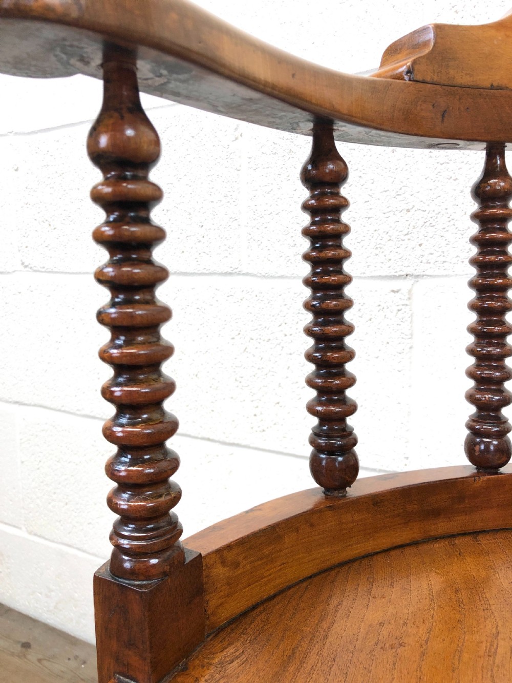 Antique Captain Style Elm Armchair  View IV