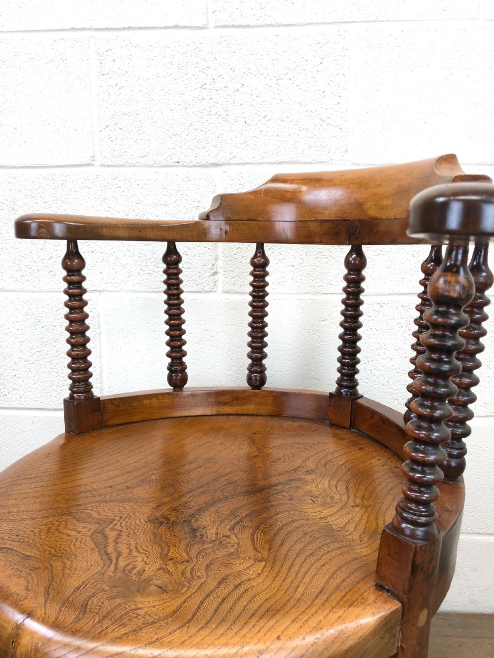 Antique Captain Style Elm Armchair  View IX