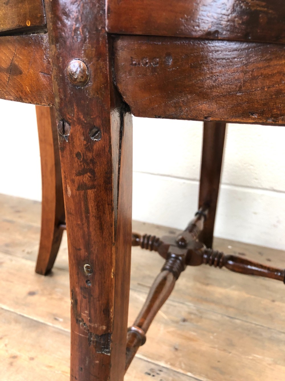 Antique Captain Style Elm Armchair  View XI