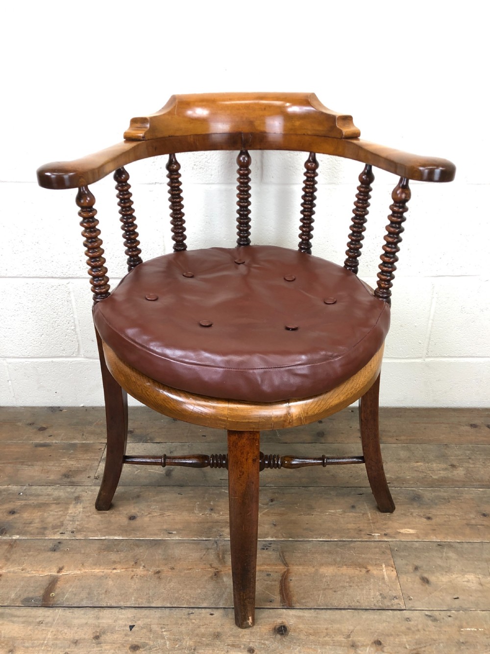 Antique Captain Style Elm Armchair  View XIII