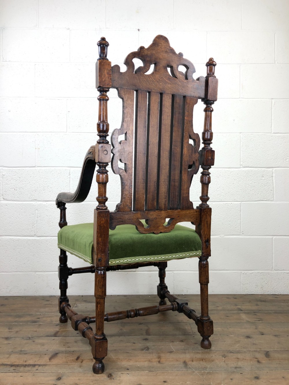 Victorian Carved Oak Armchair View XI