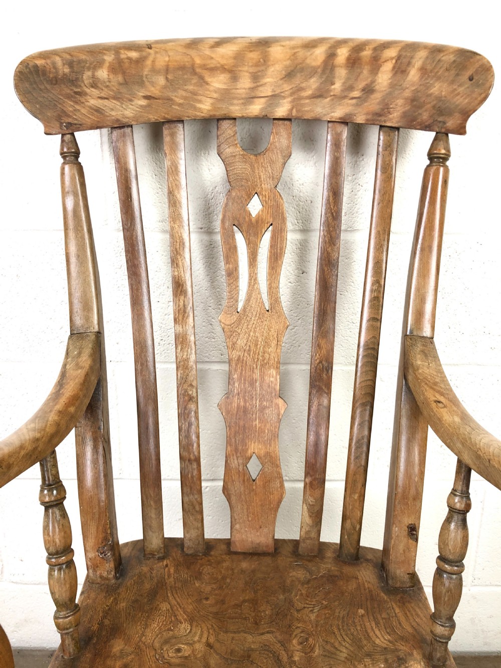 Ash and Elm Antique Kitchen Armchair View III
