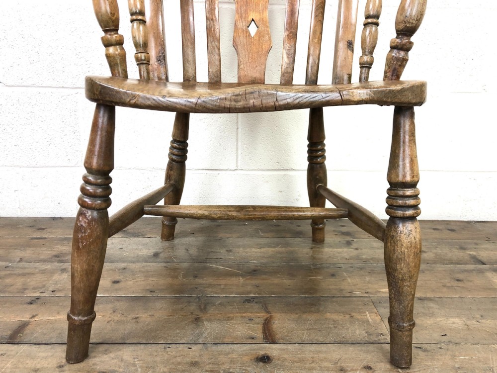 Ash and Elm Antique Kitchen Armchair View VI