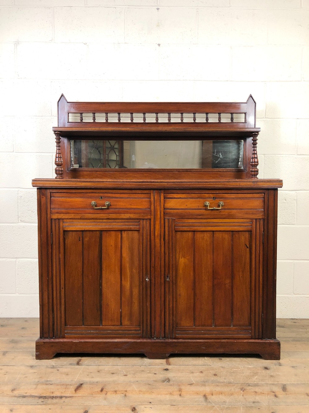 Antique Mahogany Sideboard with Mirror Back
