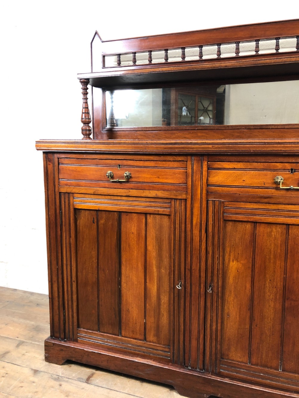 Antique Mahogany Sideboard with Mirror Back View II