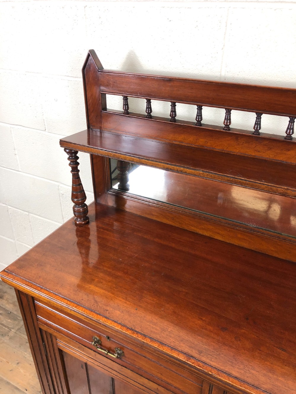 Antique Mahogany Sideboard with Mirror Back View III
