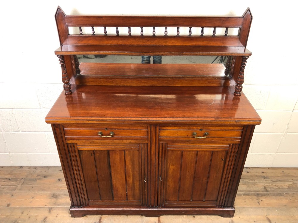Antique Mahogany Sideboard with Mirror Back View IV