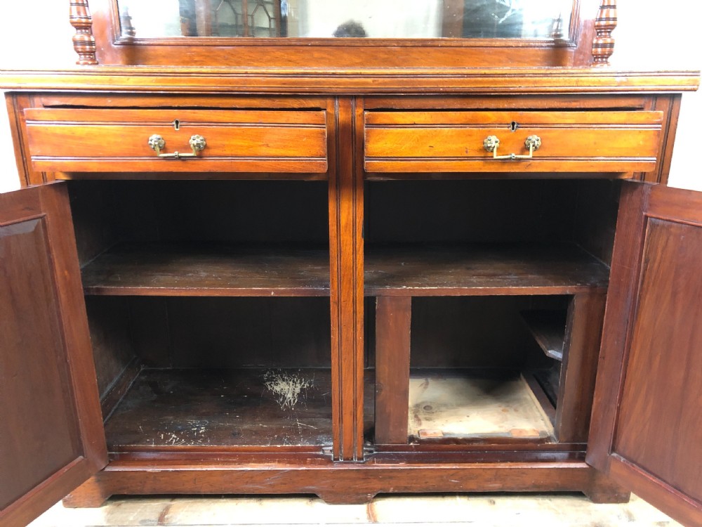 Antique Mahogany Sideboard with Mirror Back View VI