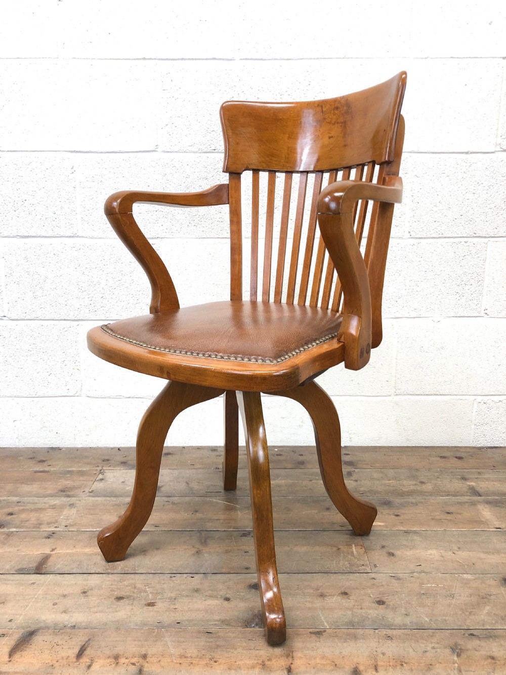 Early 20th Century Antique Swivel Desk Chair View VI