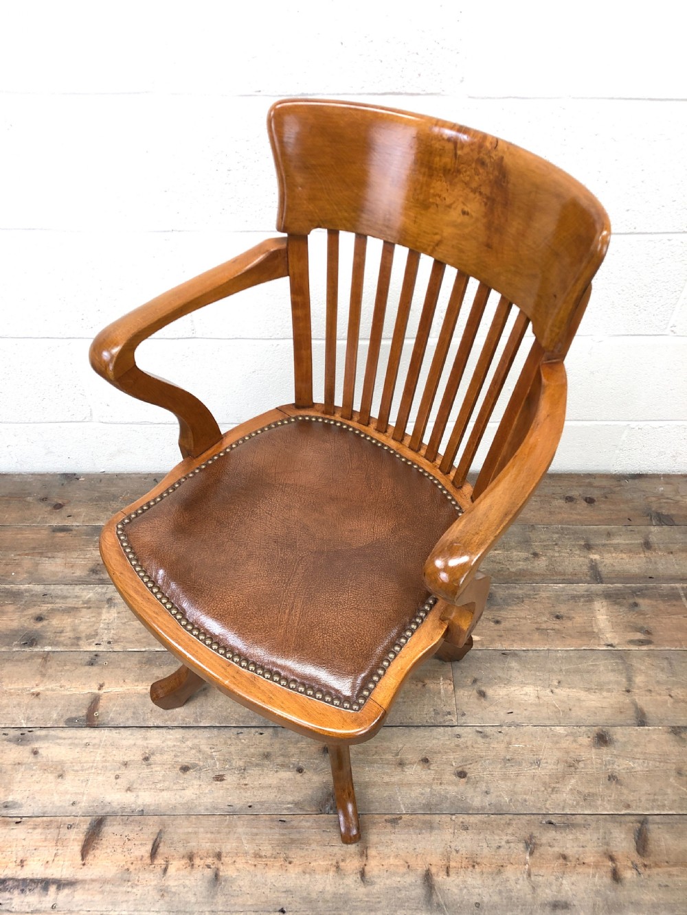 Early 20th Century Antique Swivel Desk Chair View VII