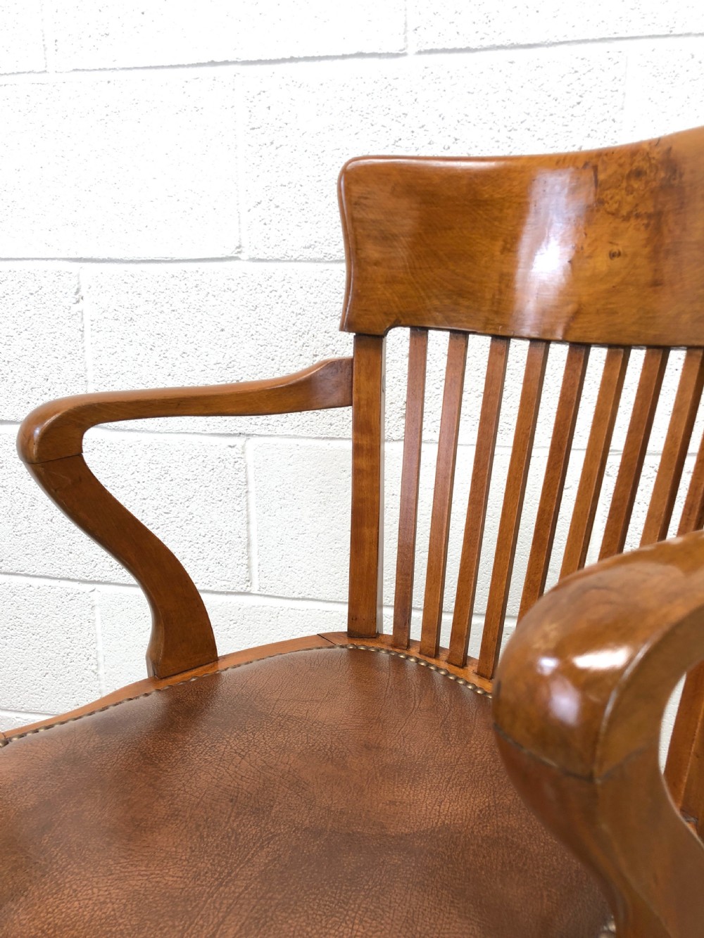 Early 20th Century Antique Swivel Desk Chair View VIII