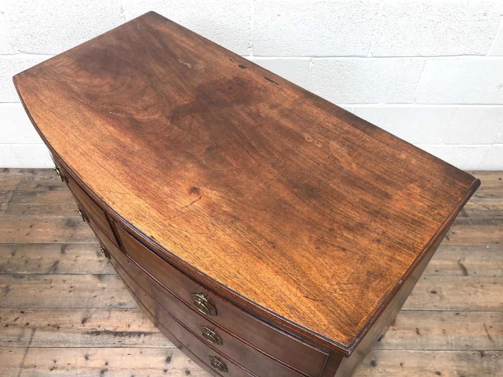 Georgian Mahogany Bow Front Chest of Drawers View IX