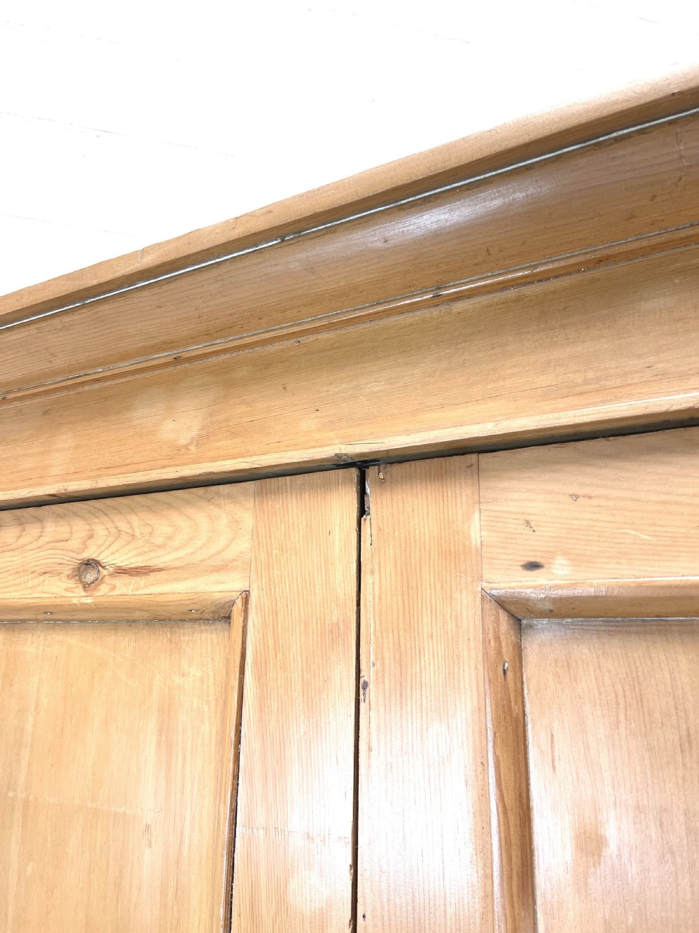 Antique Pine Linen Press Cupboard View XII