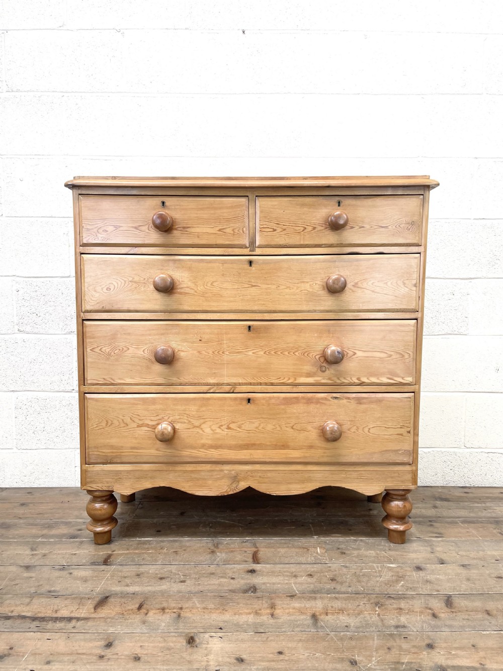 Large Antique Pine Chest of Drawers View II