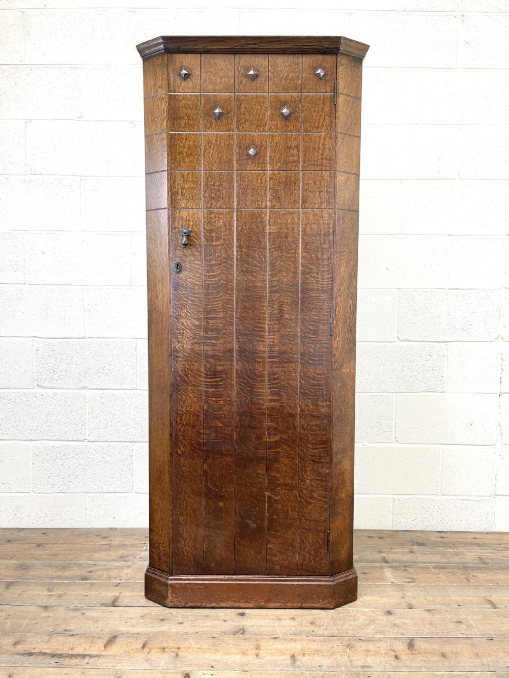 Early 20th Century Antique Oak Hall Cupboard View II