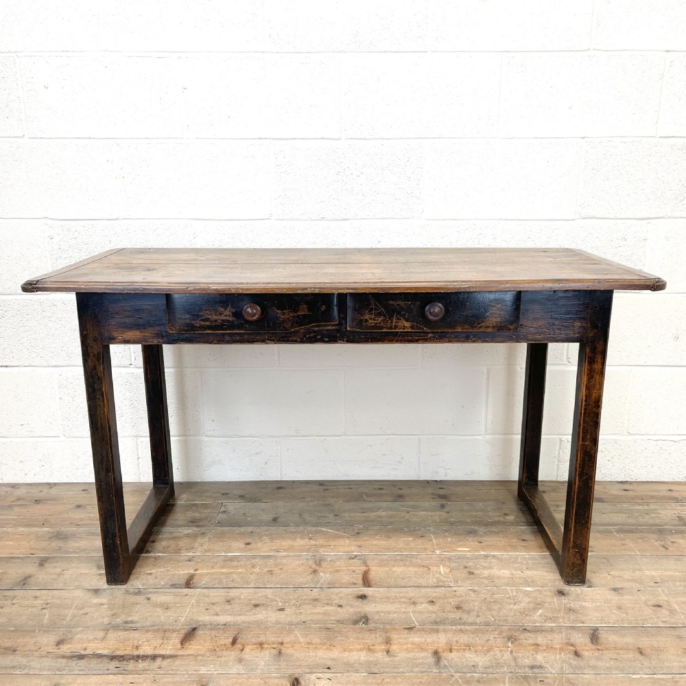 Antique Country Oak Farmhouse Table View II