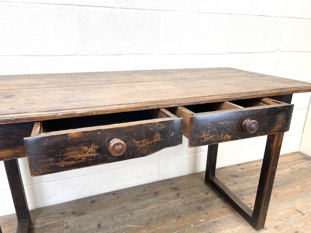 Antique Country Oak Farmhouse Table View VII