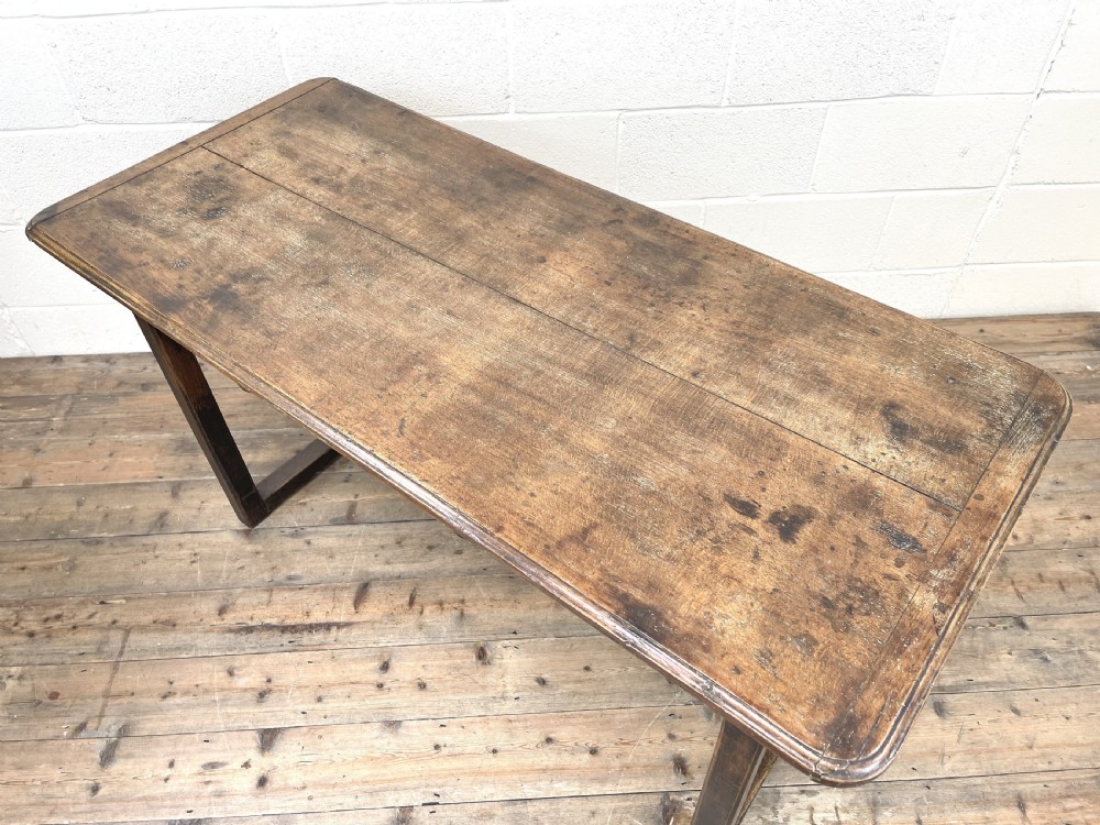 Antique Country Oak Farmhouse Table View XIII