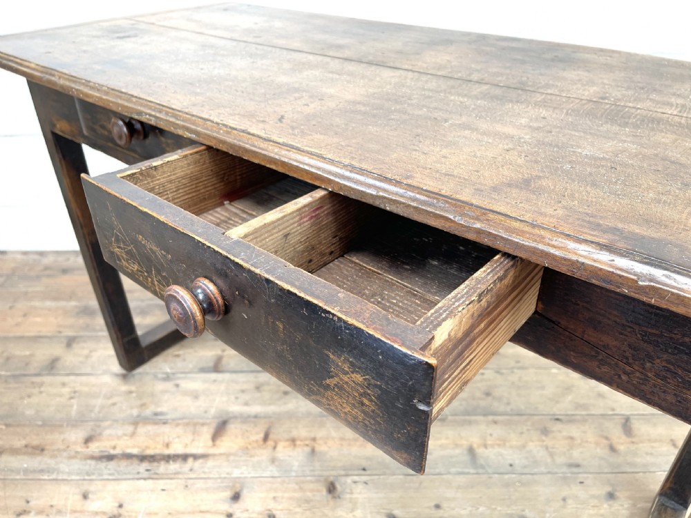 Antique Country Oak Farmhouse Table View XIV