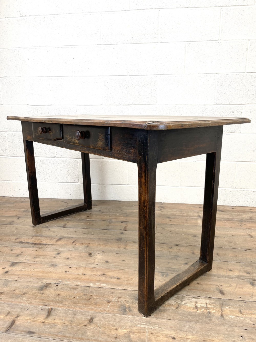 Antique Country Oak Farmhouse Table View XV