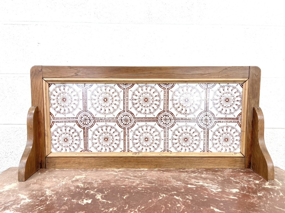 Antique Pine Tile Back Washstand View V