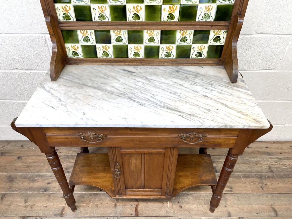 Antique Victorian Marble Top Washstand View IV