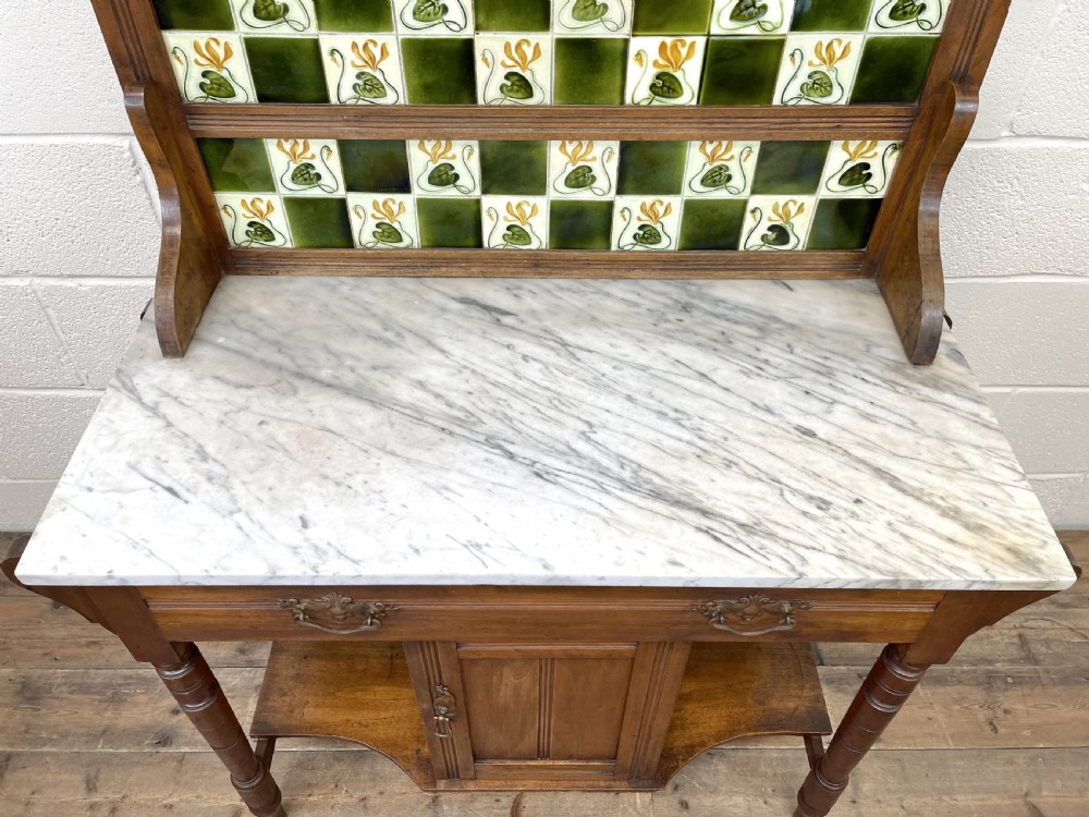 Antique Victorian Marble Top Washstand View VI