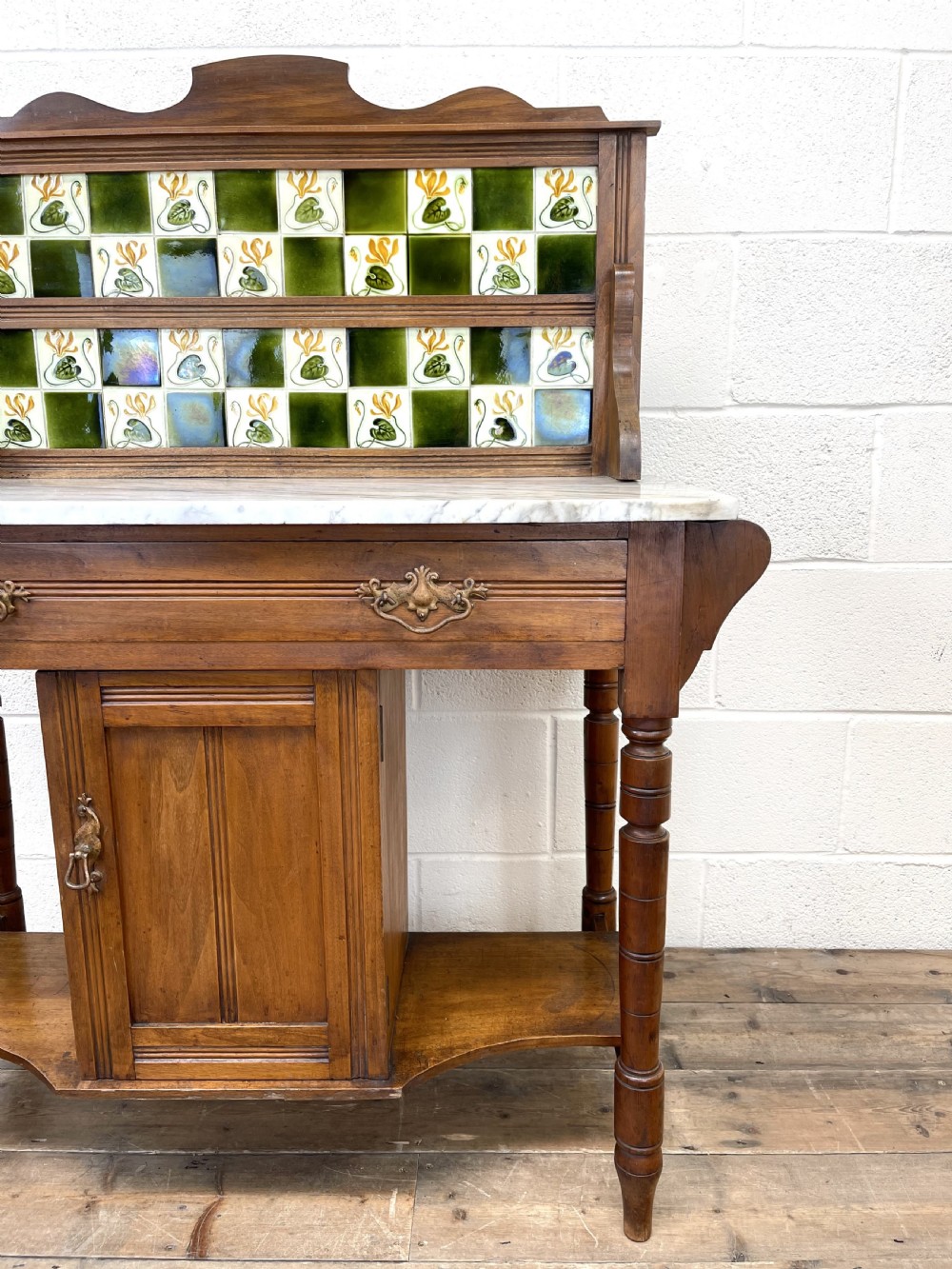 Antique Victorian Marble Top Washstand View VII