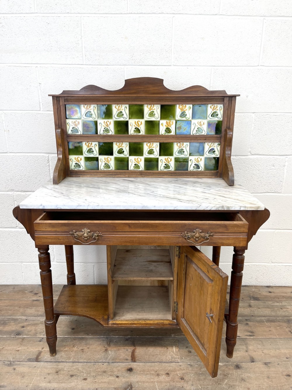 Antique Victorian Marble Top Washstand View IX